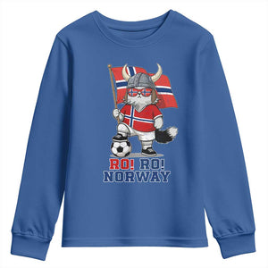 Ro Ro Norway Youth Sweatshirt Norwegian Pride Cat Lover Norway Flag Gift TS12 Royal Blue Print Your Wear