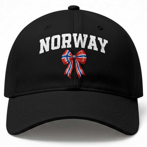 Norwegian Girl Coquette Bow Baseball Cap Norway Flag Pride Gift TS12 Print Your Wear