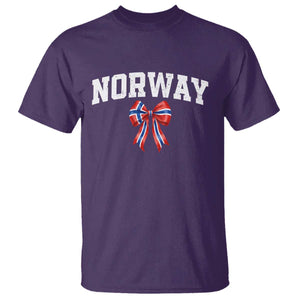 Norwegian Girl Coquette Bow T Shirt Norway Flag Pride Gift TS12 Purple Print Your Wear