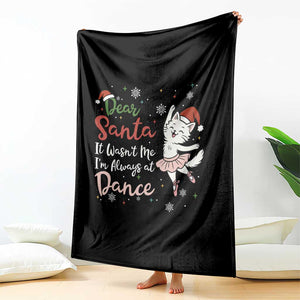 Funny Christmas Ballet Cat Lover Throw Blanket Dear Santa It Was Not Me TS12 Print Your Wear