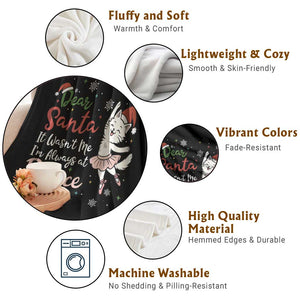 Funny Christmas Ballet Cat Lover Throw Blanket Dear Santa It Was Not Me TS12 Print Your Wear