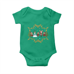 Ballet Lover Christmas Baby Onesie Funny Gingerbread Santa Snowman Dance TS12 Irish Green Print Your Wear