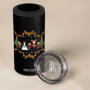 Ballet Lover Christmas 4 in 1 Can Cooler Tumbler Funny Gingerbread Santa Snowman Dance TS12 Print Your Wear