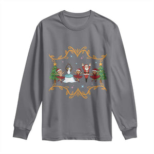 Ballet Lover Christmas Long Sleeve Shirt Funny Gingerbread Santa Snowman Dance TS12 Charcoal Print Your Wear