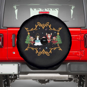 Ballet Lover Christmas Spare Tire Cover Funny Gingerbread Santa Snowman Dance TS12 Black Print Your Wear