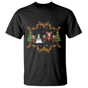 Ballet Lover Christmas T Shirt Funny Gingerbread Santa Snowman Dance TS12 Black Print Your Wear