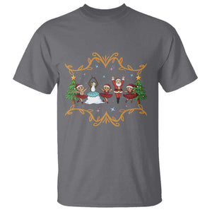 Ballet Lover Christmas T Shirt Funny Gingerbread Santa Snowman Dance TS12 Charcoal Print Your Wear