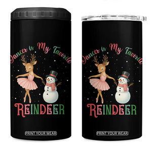 Christmas Ballet Reindeer 4 in 1 Can Cooler Tumbler Dancer Is My Favorite Reindeer Gift TS12 One Size: 16 oz Black Print Your Wear