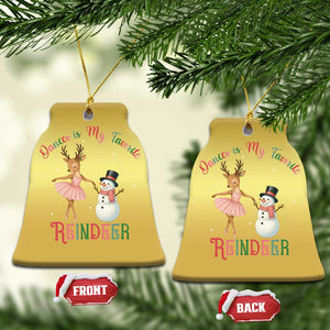 Xmas Ballet Reindeer Christmas Ornament Dancer Is My Favorite Reindeer Gift TS12 Bell Flake Gold Print Your Wear