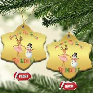 Xmas Ballet Reindeer Christmas Ornament Dancer Is My Favorite Reindeer Gift TS12 Snow Flake Gold Print Your Wear