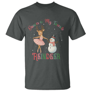 Christmas Ballet Reindeer T Shirt Dancer Is My Favorite Reindeer Gift TS12 Dark Heather Print Your Wear