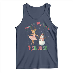 Christmas Ballet Reindeer Tank Top Dancer Is My Favorite Reindeer Gift TS12 Navy Print Your Wear