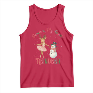 Christmas Ballet Reindeer Tank Top Dancer Is My Favorite Reindeer Gift TS12 Red Print Your Wear