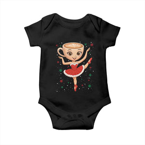 Funny Christmas Baby Onesie Ballerina Cappuccino Brainrot Meme Gift TS12 Black Print Your Wear
