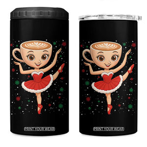 Funny Christmas 4 in 1 Can Cooler Tumbler Ballerina Cappuccino Brainrot Meme Gift TS12 One Size: 16 oz Black Print Your Wear