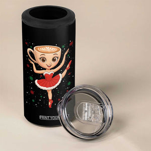 Funny Christmas 4 in 1 Can Cooler Tumbler Ballerina Cappuccino Brainrot Meme Gift TS12 Print Your Wear