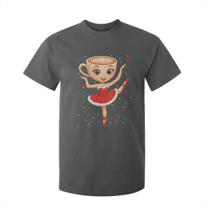 Funny Christmas T Shirt For Kid Ballerina Cappuccino Brainrot Meme Gift TS12 Dark Heather Print Your Wear