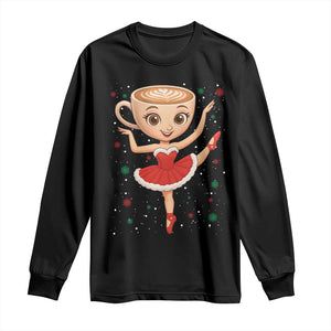 Funny Christmas Long Sleeve Shirt Ballerina Cappuccino Brainrot Meme Gift TS12 Black Print Your Wear