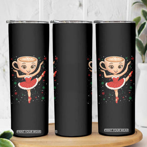 Funny Christmas Skinny Tumbler Ballerina Cappuccino Brainrot Meme Gift TS12 Print Your Wear