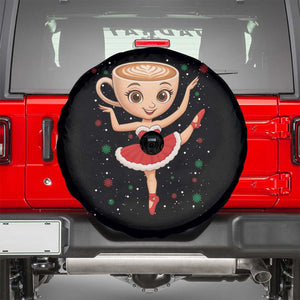 Funny Christmas Spare Tire Cover Ballerina Cappuccino Brainrot Meme Gift TS12 Black Print Your Wear