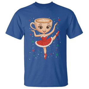 Funny Christmas T Shirt Ballerina Cappuccino Brainrot Meme Gift TS12 Royal Blue Print Your Wear