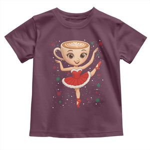 Funny Christmas Toddler T Shirt Ballerina Cappuccino Brainrot Meme Gift TS12 Maroon Print Your Wear