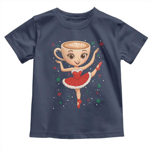 Funny Christmas Toddler T Shirt Ballerina Cappuccino Brainrot Meme Gift TS12 Navy Print Your Wear