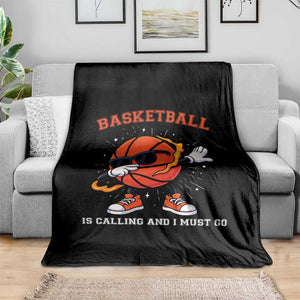 Funny Dabbing Basketball Is Calling And I Must Go Throw Blanket Gift For Player TS12 Print Your Wear