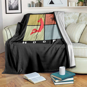 Hoops Life Throw Blanket Retro Basketball Dunk Silhouette TS12 Print Your Wear