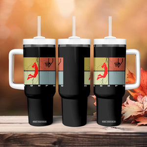Hoops Life Tumbler With Handle Retro Basketball Dunk Silhouette TS12 Print Your Wear