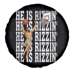 Christian Basketball Lover Spare Tire Cover He Is Rizzin Funny Gift TS12 Print Your Wear
