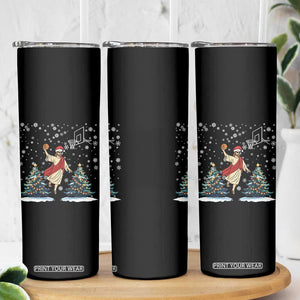 He Is Rizzin Skinny Tumbler Funny Christmas Slam Dunk Basketball Gift TS12 Print Your Wear