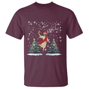He Is Rizzin T Shirt Funny Christmas Slam Dunk Basketball Gift TS12 Maroon Print Your Wear