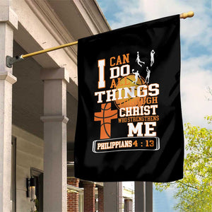 Christian Basketball Garden Flag I Can Do All Things Through Christ Bible Verse TS12 Print Your Wear
