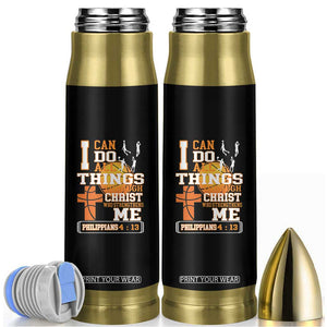 Christian Basketball Bullet Tumbler I Can Do All Things Through Christ Bible Verse TS12 Black Print Your Wear