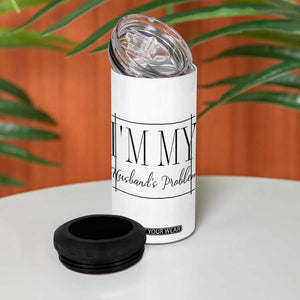 Funny Im My Husbands Problem Wife 4 in 1 Can Cooler Tumbler Marriage Couple Gift TS12 Print Your Wear