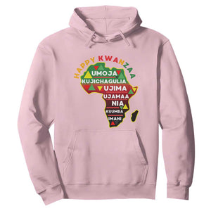 Happy Kwanzaa African Map Hoodie Nguzo Saba Seven Principles African Heritage Gift TS12 Light Pink Print Your Wear