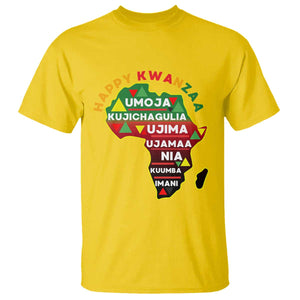Happy Kwanzaa African Map T Shirt Nguzo Saba Seven Principles African Heritage Gift TS12 Daisy Print Your Wear