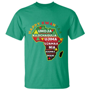 Happy Kwanzaa African Map T Shirt Nguzo Saba Seven Principles African Heritage Gift TS12 Irish Green Print Your Wear