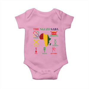 Nguzo Saba Seven Principles Baby Onesie Festival Of Lights African Heritage Gift TS12 Light Pink Print Your Wear