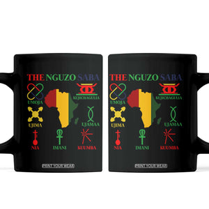 Nguzo Saba Seven Principles Coffee Mug Festival Of Lights African Heritage Gift - Print Your Wear