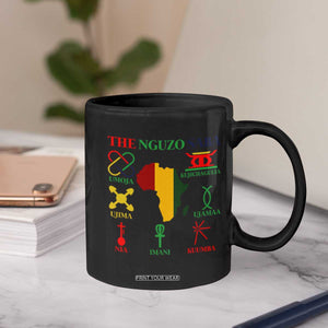 Nguzo Saba Seven Principles Coffee Mug Festival Of Lights African Heritage Gift - Print Your Wear
