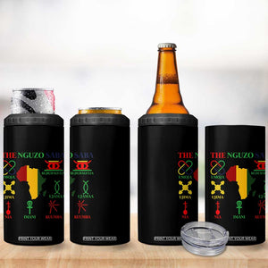 Nguzo Saba Seven Principles 4 in 1 Can Cooler Tumbler Festival Of Lights African Heritage Gift - Print Your Wear
