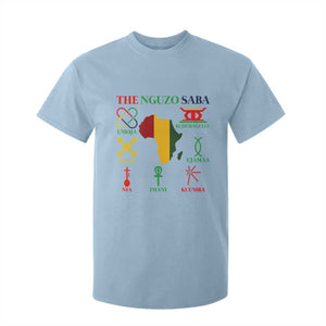 Nguzo Saba Seven Principles T Shirt For Kid Festival Of Lights African Heritage Gift TS12 Light Blue Print Your Wear