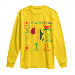 Nguzo Saba Seven Principles Long Sleeve Shirt Festival Of Lights African Heritage Gift TS12 Daisy Print Your Wear