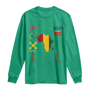 Nguzo Saba Seven Principles Long Sleeve Shirt Festival Of Lights African Heritage Gift TS12 Irish Green Print Your Wear