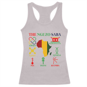 Nguzo Saba Seven Principles Racerback Tank Top Festival Of Lights African Heritage Gift TS12 Ice Gray Print Your Wear