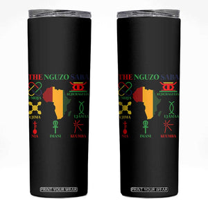 Nguzo Saba Seven Principles Skinny Tumbler Festival Of Lights African Heritage Gift TS12 Black Print Your Wear