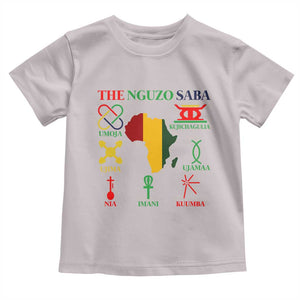 Nguzo Saba Seven Principles Toddler T Shirt Festival Of Lights African Heritage Gift - Print Your Wear