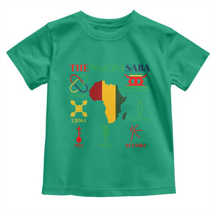 Nguzo Saba Seven Principles Toddler T Shirt Festival Of Lights African Heritage Gift - Print Your Wear